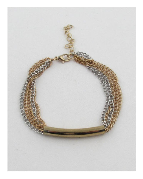 Multi-strand chain bracelet