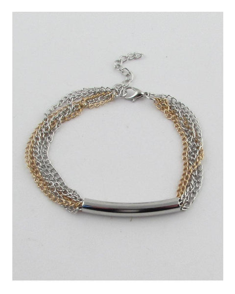 Multi-strand chain bracelet