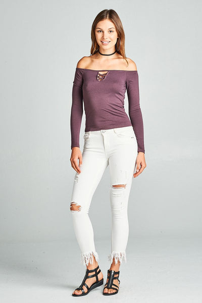 Ladies form-fitting silhouette fashion top