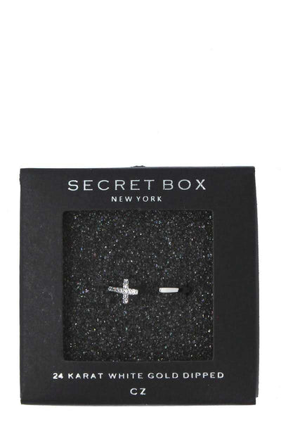 Cross rhinestone ring