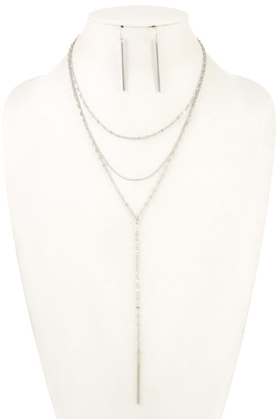 Mix layered chain necklace set