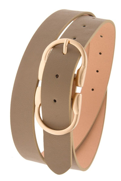 Faux leather belt