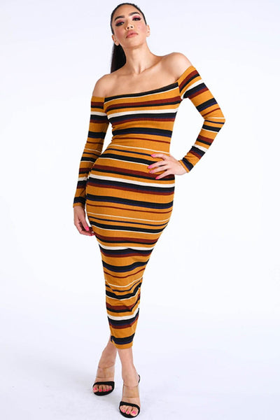 Off Shoulder Maxi Dress