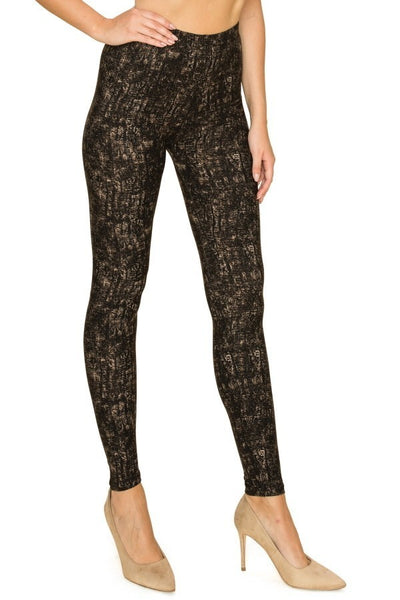 Multi Print, Full Length, High Waisted Leggings In A Fitted Style With An Elastic Waistband